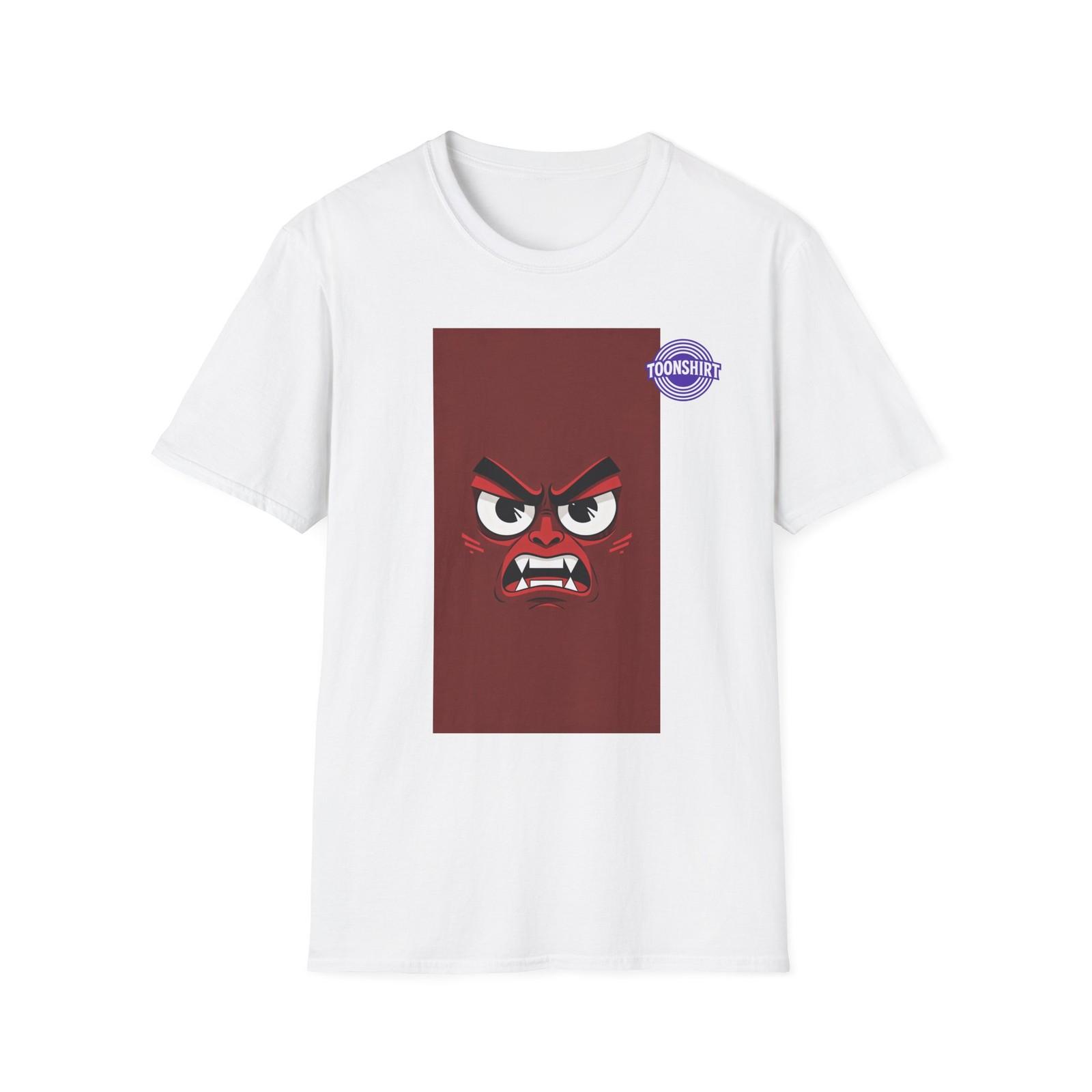 Fierce Cartoon Face Graphic T-Shirt S разноцветный