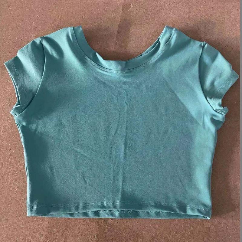 Summer New Style Slim Tight-fitting Women's Fitness Short-sleeved