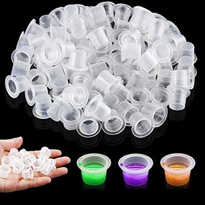 Tattoo-Tintenkappen – 200 Stück Disable Tattoo Ink Goblets 8 mm Cup Tattoo Tattoo für Tattoo-Tintenzubehör Tattoo-Set Tattoo-Tinte