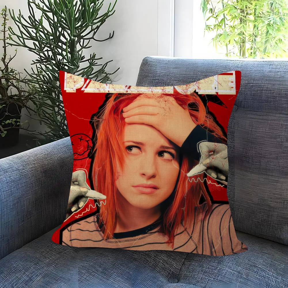 Band Paramore Logo Cushion Cover Inches Farmhouse Decor Home Throw Pillow Covers For Couch Decorations