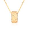 925 Sterling Silver Passepartout Necklace Women's Handmade Brushed Woven Medieval Pendant Collarbone Chain