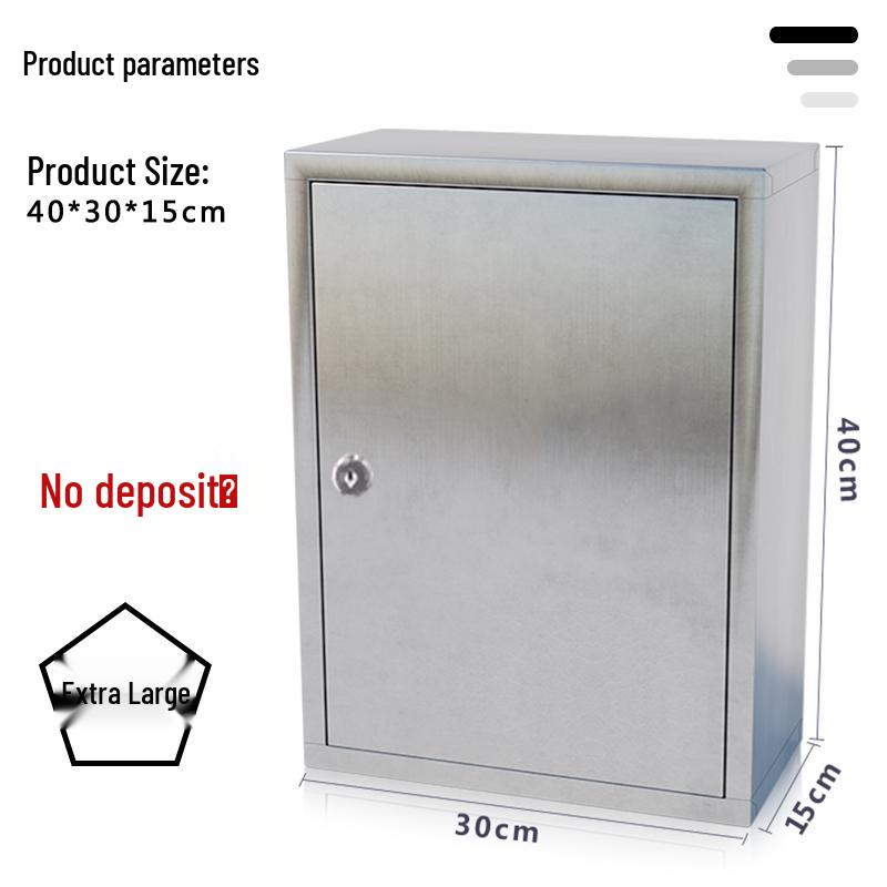 Lockable Wall-Mounted Stainless Steel Phone and Data Storage Box