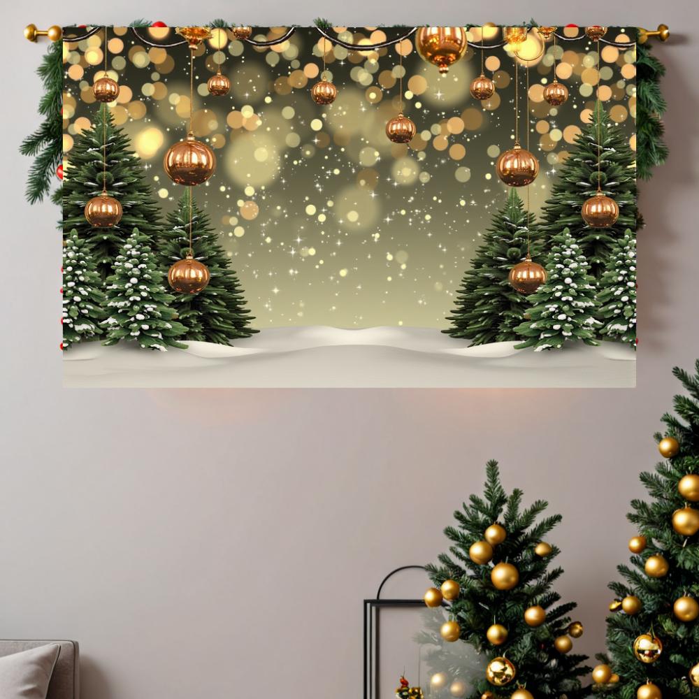 Merry Christmas Winter Forest Landscape Background Cloth 2025 Xmas New Year Party Decoration Supplies Photography Background