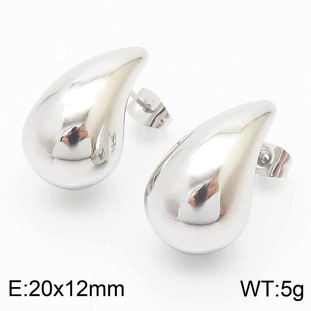 Earrings Fashion Simple Tears Eyes Earrings Temperament Versatile Glossy Comma Hollow Earrings
