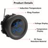 2-in-1 Digital Voltmeter & Temperature Gauge for Cars, Motorcycles, Durable with Reverse Connection Protection