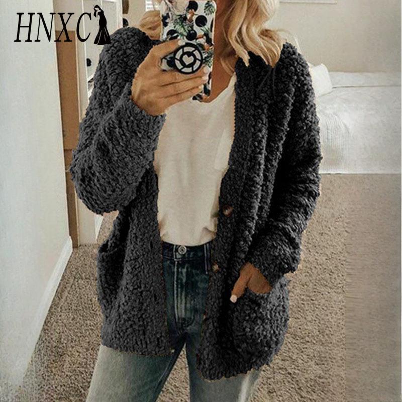 HNXC Dame Vintage Casual rutenettmønster Høst Vinter Langermet Jakker & Kåper