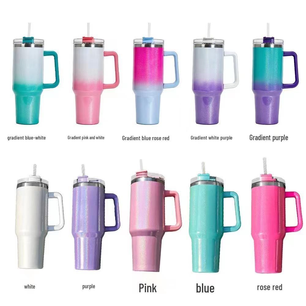 Third Gen 40oz Handle Thermos Cup, 304 Stainless Steel, Large Capacity for Vehicles, Ice Cooler Cup.