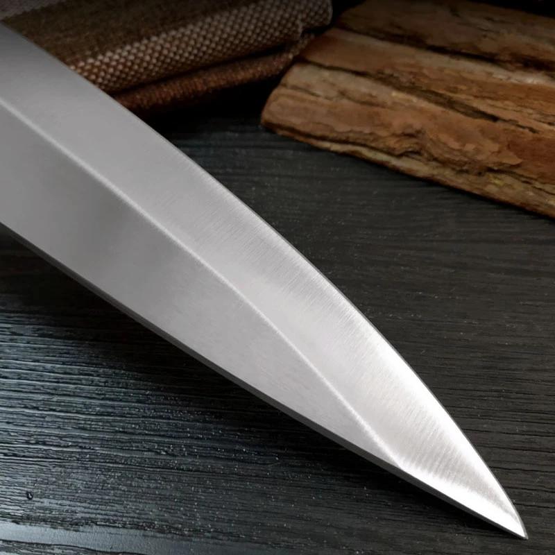Kitchen Knives Cleaver Chef Slicing Meat Fish Fruit Cutter Sushi Solid Wood Butcher Stainless Steel Utility Knife