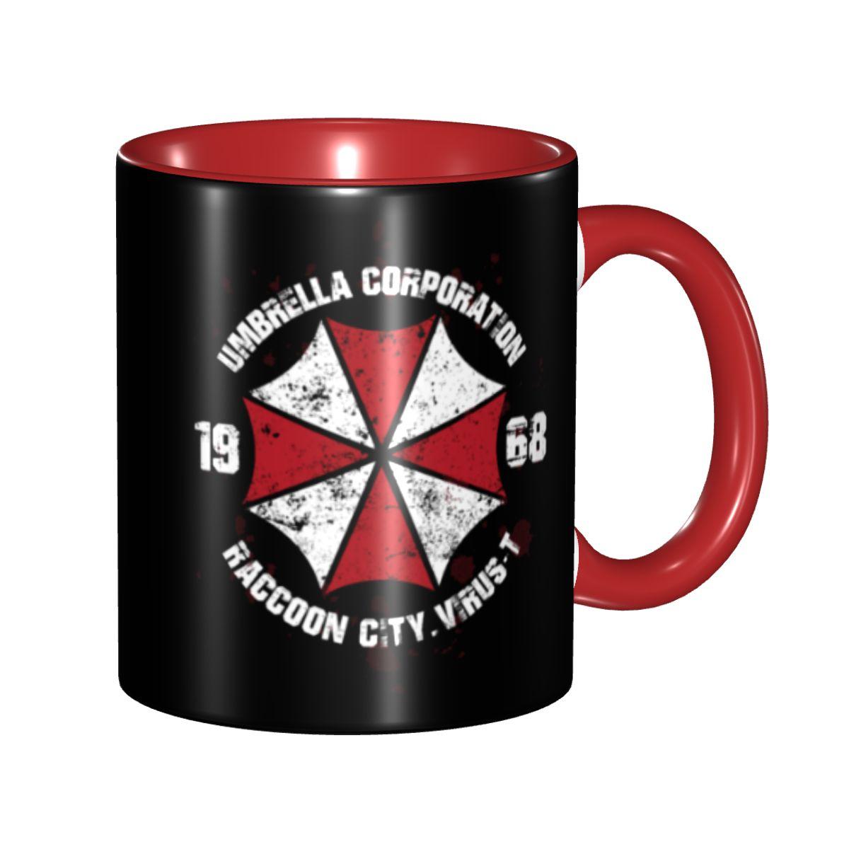 Umbrella Resident Evils 4 Game Coffee Mug DIY Custom Ceramic Mug Creative Present 330ml красный