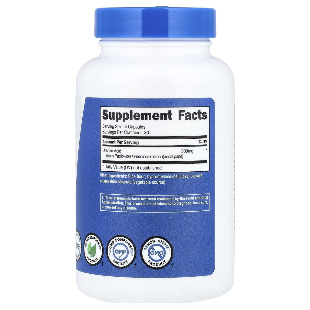 Nutricost, Athletic Performance, Ursolic Acid, 120 Capsules (75mg per capsule)