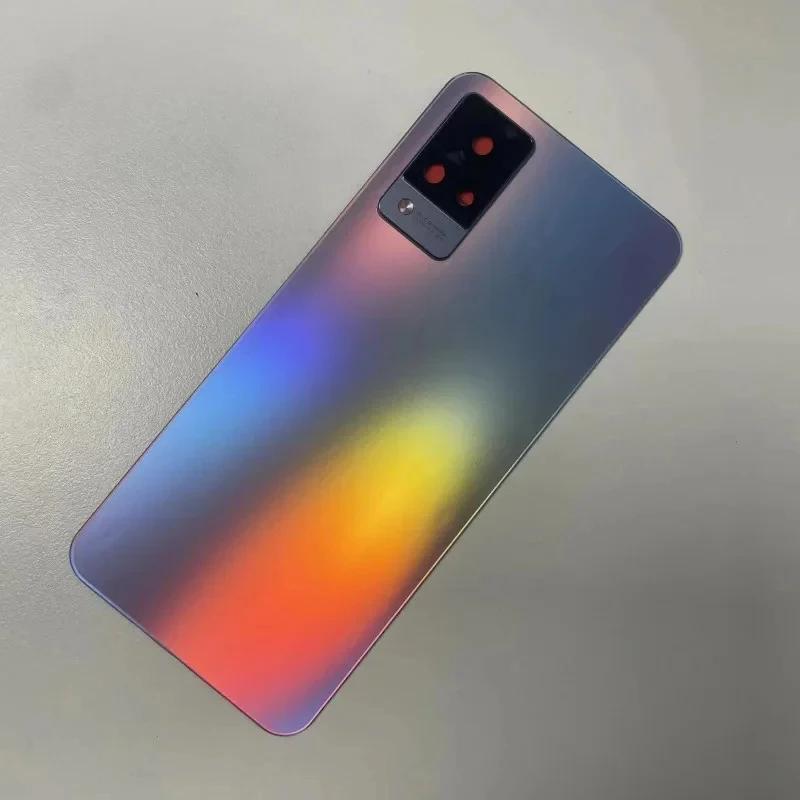 Voor Vivo V21 4G 5G V2066 V2108 V2050 Batterijdeksel Achterkant Vervangende Behuizing Met Camera Reparatieonderdelen