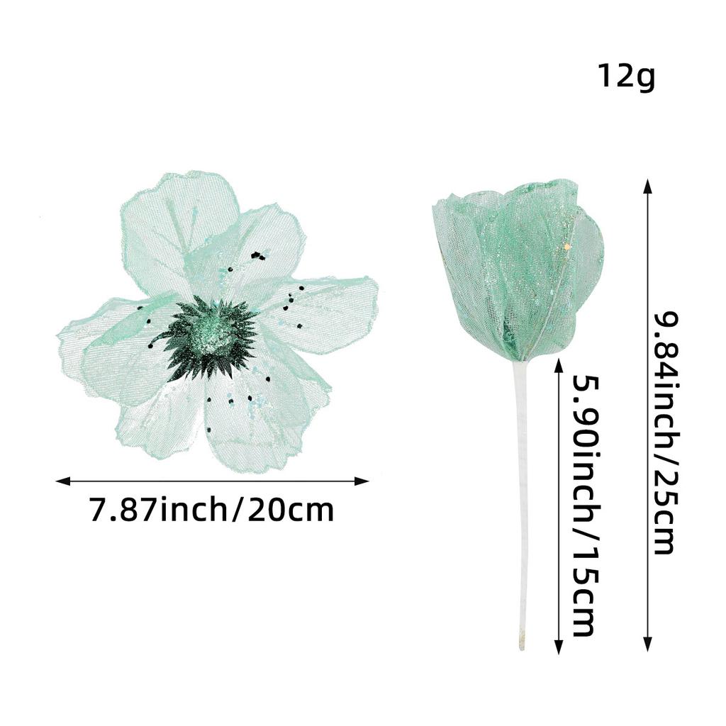 Mesh Christmas Flowers, Christmas Decoration Props, Christmas Tree Decorations, Fabric Flower Arrangements, Party Decorations, DIY Fake Flower