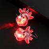 Santa Claus Xmas Dangle Ear Clips Electric Luminous Christmas Pendant LED Drop Earrings  Girls