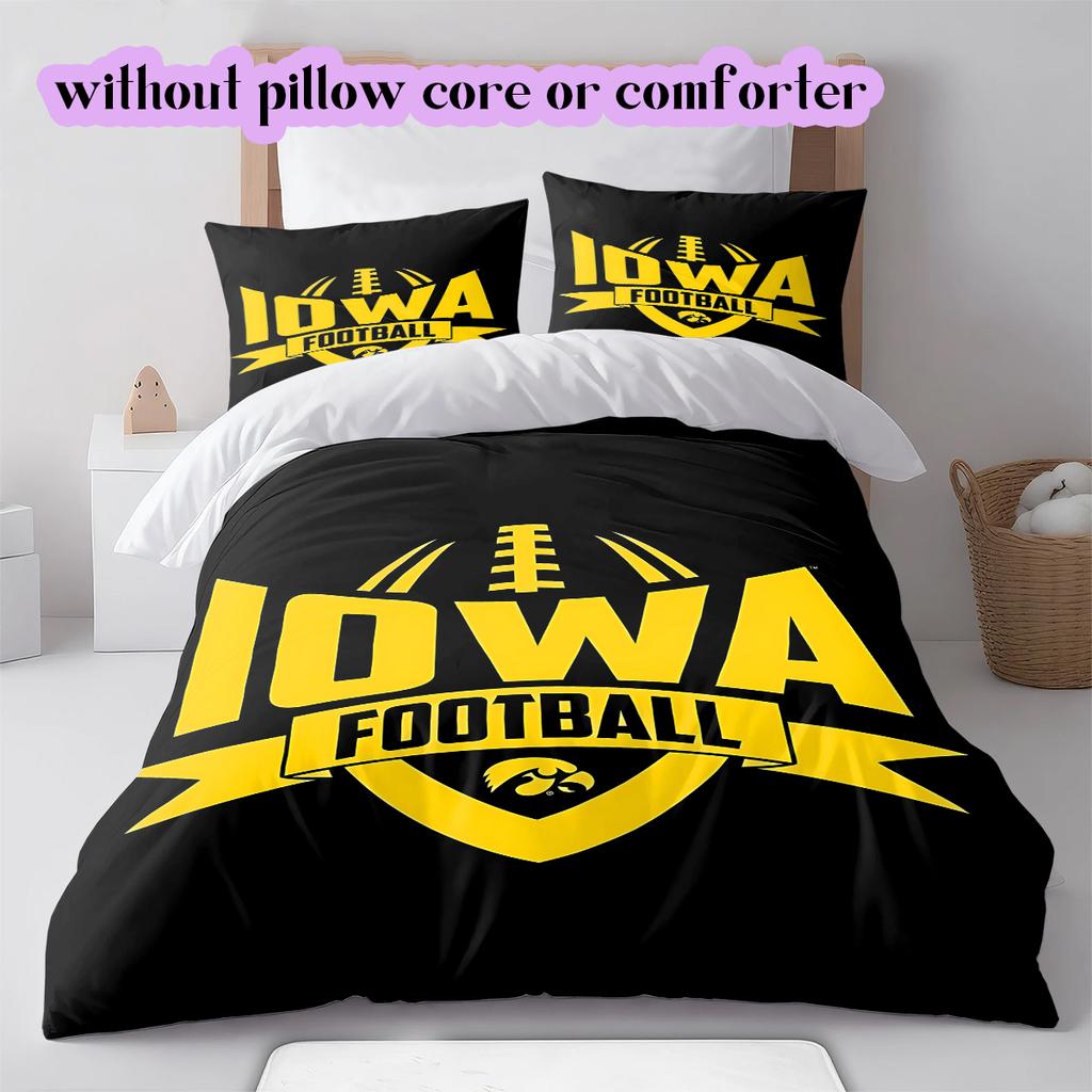 Rugby logoPattern Bedding Quilt Set Quilt Cover Pillowcase Home Decoration Birthday Gift (1 * duvet cover + 2 * pillowcase, without core)