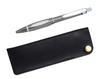 Takizawa Black Horizontal Snap Pen Case with Metal Scorpion and Graphite Ballpoint Pen Set (3-Pack) T23-NK01B-B989S-3