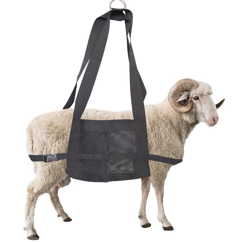 Goat Sling Breathable Mesh Calf Sling for Weighing Hanging Goat Harness with Adjustable Straps for Pigs Goats Alpacas Dogs