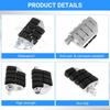 2Pcs Motorcycle Footrests Chrome Foot Pegs Motorbike Foot Rests (left &