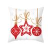 Nordic Style Christmas Pillow Cover Cartoon Print Santa Claus Cushion Cover Sofa Peach Skin Pillow Cover