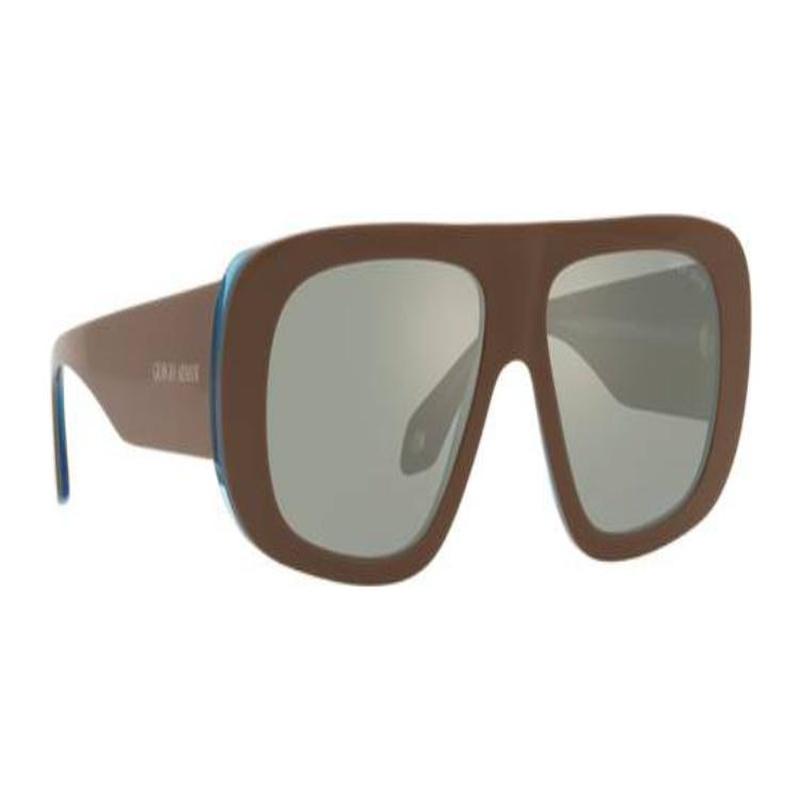Armani GIORGIO George double-sided color matching metal irregular sunglasses men s brown