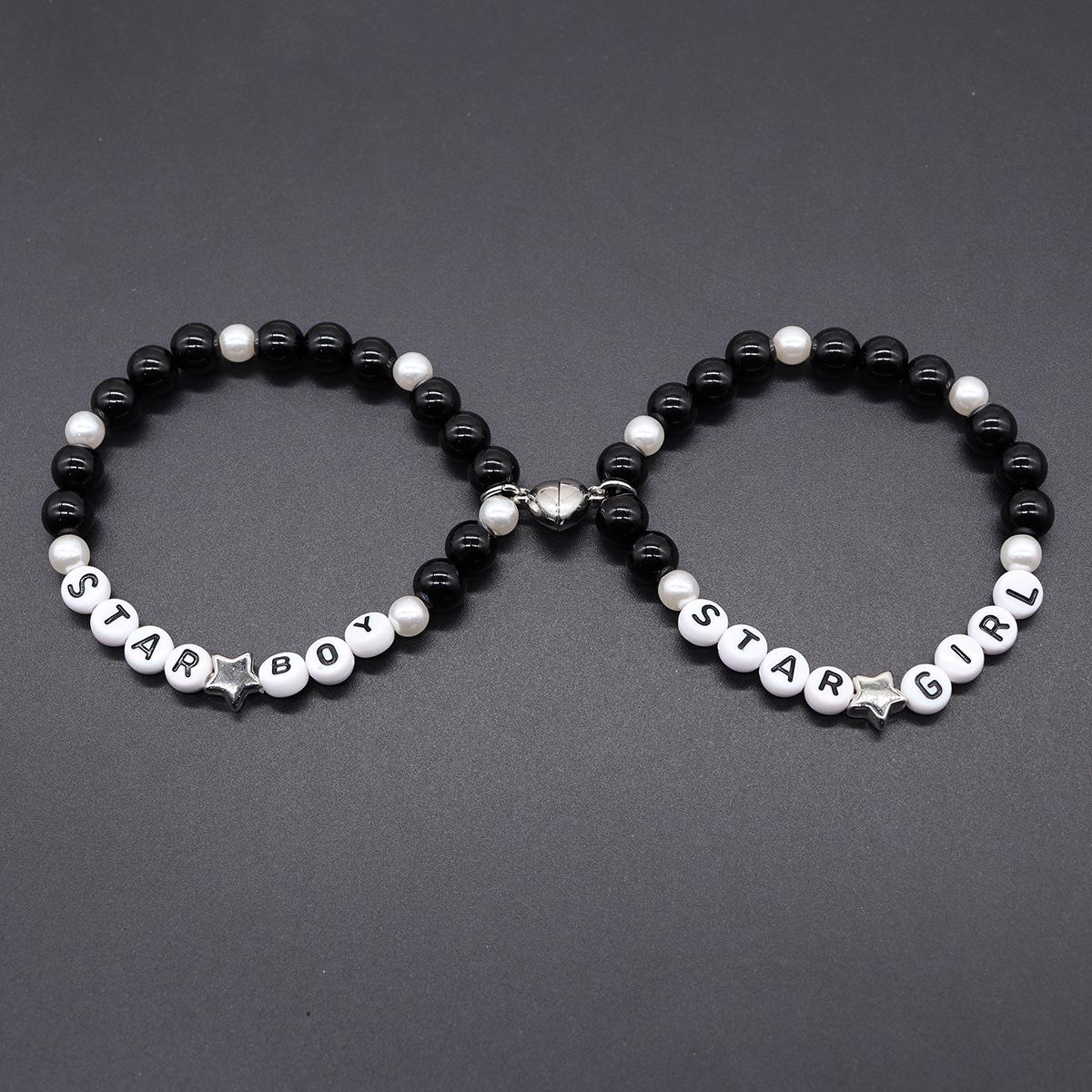 

2pcs/set Sun and Moon Couple Beads Bracelet Tv Girls Matching Bracelet Who Really Cares Album Inspired Bracelet Friends Jewelry