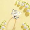Stainless steel flower ring for women and girls golden and beautiful bohemian romantic ring engagement jewelry and gift