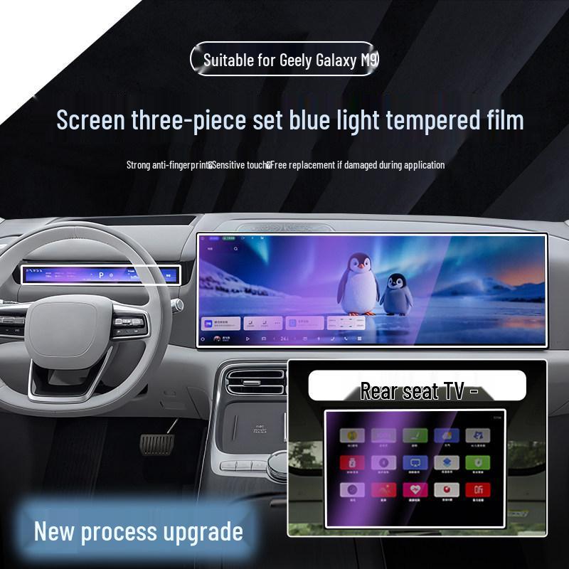 Tempered Screen Protectors for Geely Galaxy M9 Center Console & Dashboard (25 Models)