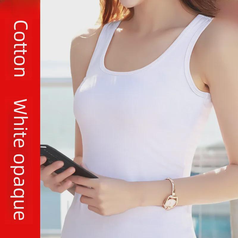 

Женская хлопковая майка без рукавов - стильный летний топ с красивым дизайном спины, облегающий крой L [50-60 kg]