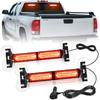 Nilight 40LED Amber Emergency Strobe Traffic Advisor Light Bar with Suction Cups Dash Safety Warning Hazard Flashing Lights Interior Front/Rear