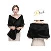 1Pc Cheongsam Winter Dress Accessories Warm Scarf Acrylic Wedding Dress Long Hair Fur Shawl Wedding Shawl