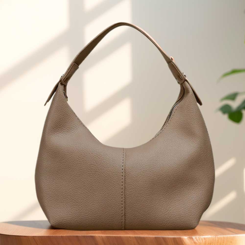 Women Retro Shoulder Bag PU Leather Fashion Tote Handbag Solid Color Simple Shoulder Purse Girls Outdoor Daily Bag