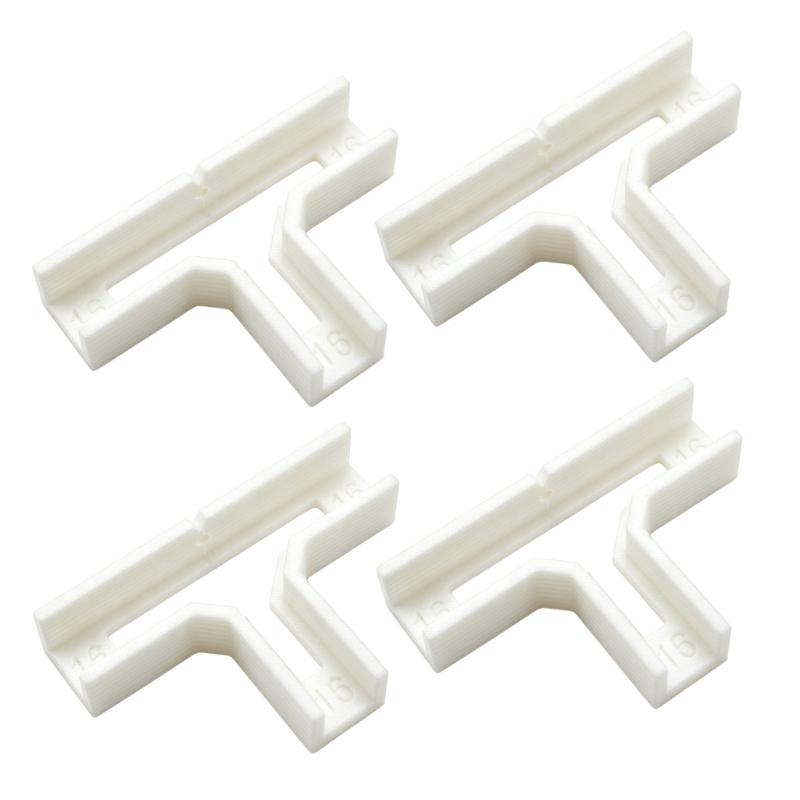 Giunti di Rinforzo Angolare in Plastica a T Supporti per Giunzione di Progetti in Legno da Interno e Riparazione Mobili, Set da 4