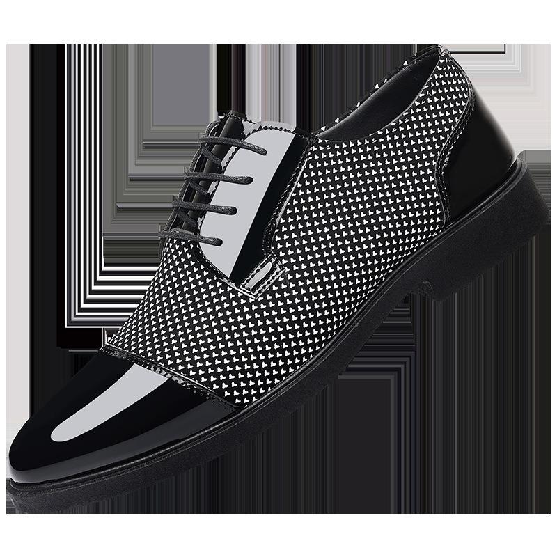 Herren glänzende Lederschuhe spitz lässig Business Herrenschuhe Lackschuhe Herren einer