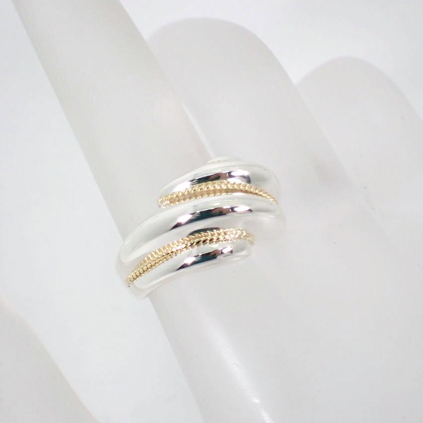 [Used] TIFFANY 925/750 Twisted Ring / Size 10 / j69-3