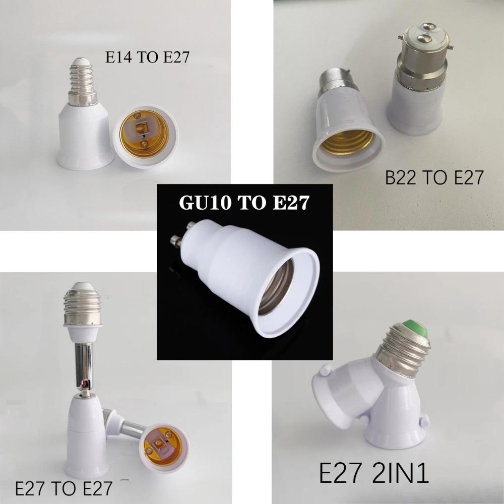 3In1 E27 to E27 extended LED bulb socket splitter adapter bracket, suitable for photography studios, kitchens, restaurants
