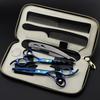 6.0-Inch Cherry Blossom Style Hairdressing Scissors Set - Straight, Bangs, and Serrated Scissors for Barbers