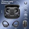 Wireless Earbuds Sport Bluetooth 5.4 Headphones ENC Noise Cancelling Mic 75H HiFi Stereo Over Ear Bud LED Display for /Gym
