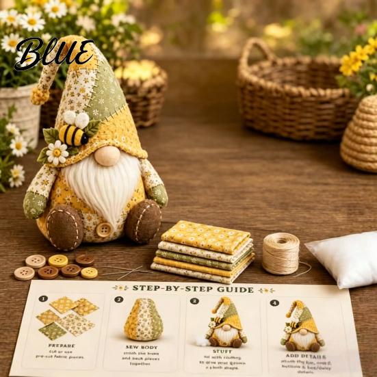 Kit de Costura Creativo Kit de Gnomo Patchwork DIY Proyecto Artesanal Navideño 3D para Principiantes Adultos Regalo Piezas de Tela Pre-cortadas