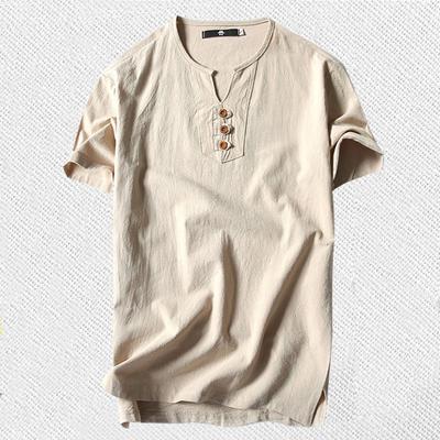 Magliette da uomo taglie forti T-shirt oversize di grandi dimensioni Maglietta in lino a maniche corte Maglietta estiva da uomo Maglietta da uomo taglie grandi