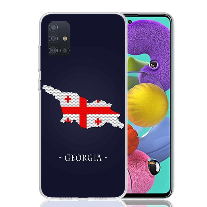 Georgia Flag Phone Case For Samsung Galaxy A52 A32 A22 A12 A02S A50S A30S A51 A31 AA71 Note 20 Ultra 10 S10 Plus Galaxy A52 A42