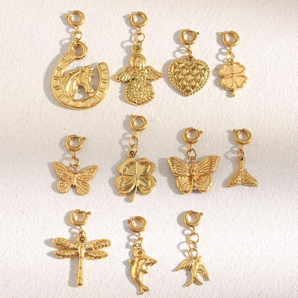 MamacitaSlay 316L Stainless Steel Butterfly Heart Animal Bikini Charms Jewelry DIY Waterproof Pendant Women's Creative Jewelry