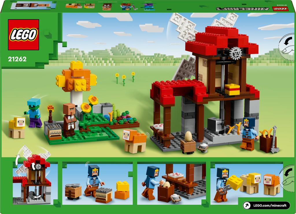 LEGO Minecraft Farm with Windmill 21262, Ages 8 and Up