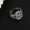 Sjarm Gull Dollartegn Ring for Kvinner Menn Innlagt Rhinestone Trendy Valentinsdag Par Smykker Gaver Justerbar størrelse