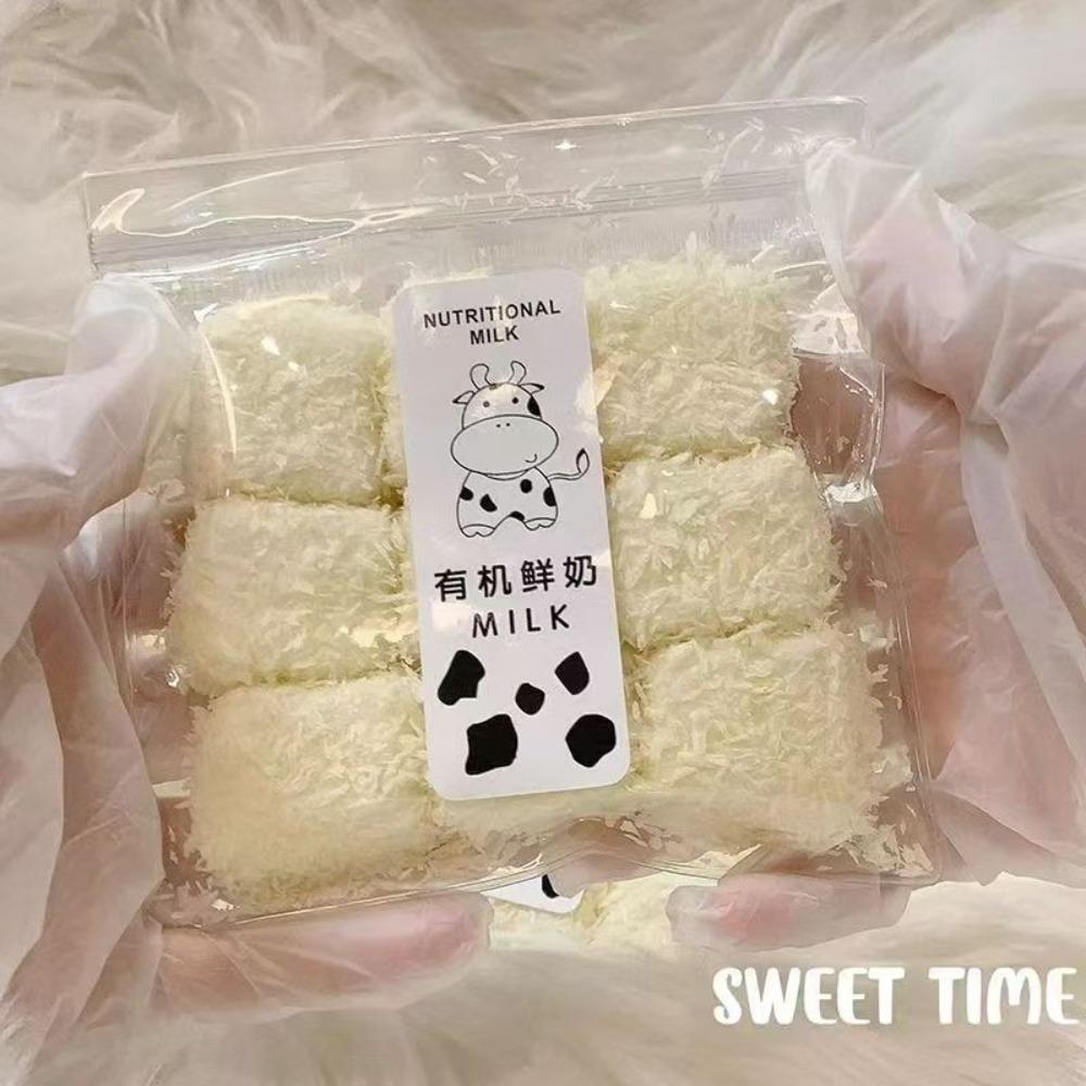 Cat Paw Coconut Cube Squeeze Toy Fried Meatball Simulated Food Squeeze Toy Stress Relief style D