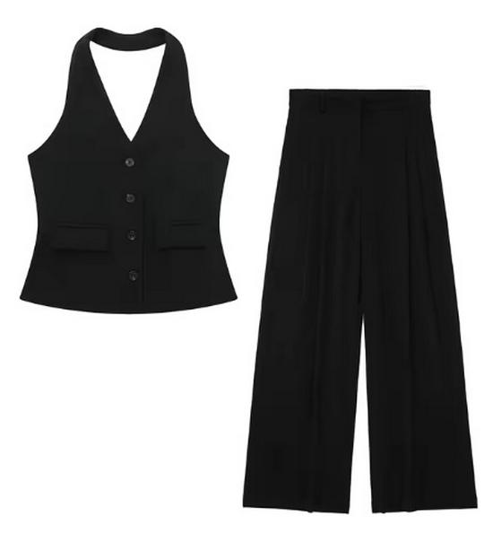 

Женский весенне-летний комплект жилет и шорты TRAFZA - европейский и американский стиль L