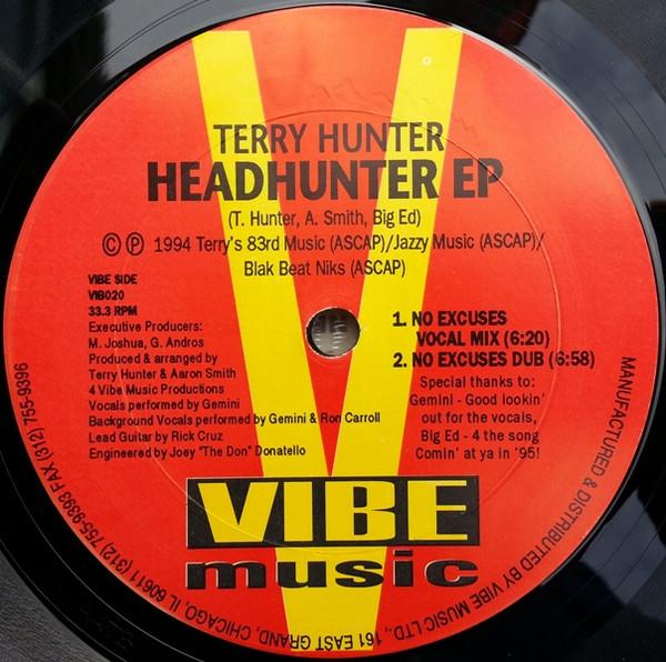 

12inch Record TERRY HUNTER Headhunter EP VIB020 VIBE MUSIC 1994 US Dance Electronica Used