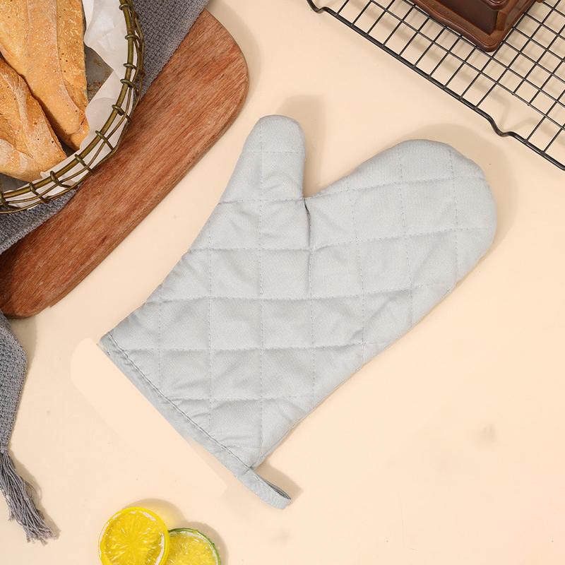 1Pcs Oven Mitts Heat Resistant Microwave Oven Glove Cotton Linen Baking Bbq Non-Slip Oven Mitts Kitchen Cooking Supplies Tools