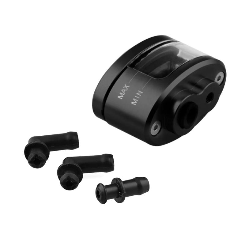 Nádržka nádržky na brzdovou kapalinu pro motocykly a podpěrná konzola Hliníková nádobka nádržky na brzdovou kapalinu se stojanem pro motocykl