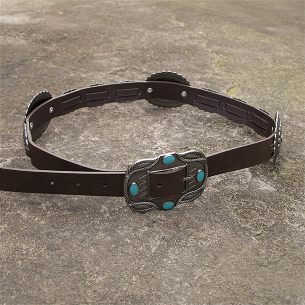 Bohemian West Denim American Women'S Vintage Large Accessories Belt Wide Belt Engraved Fashion Women'S Belt