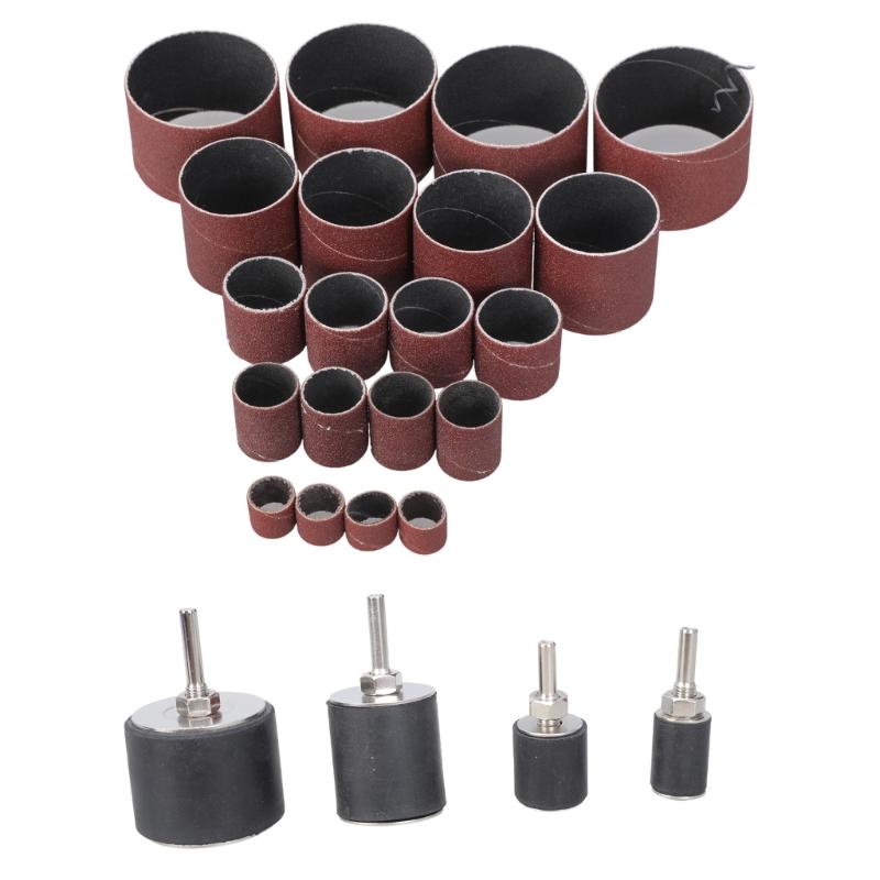 

Practical 16 Pcs Sanding Drum #60 #80 #120 Sanding Belt Connecting for Contouring Edge and Buffing out Irregular Shape 1