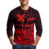 Men's Halloween Print Raglan Dralan Three-quarter Sleeve Casual Top